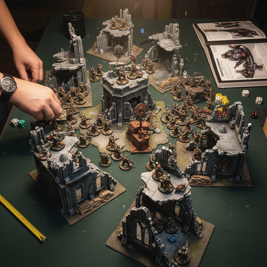 Astra Militarum i aktion på bordet